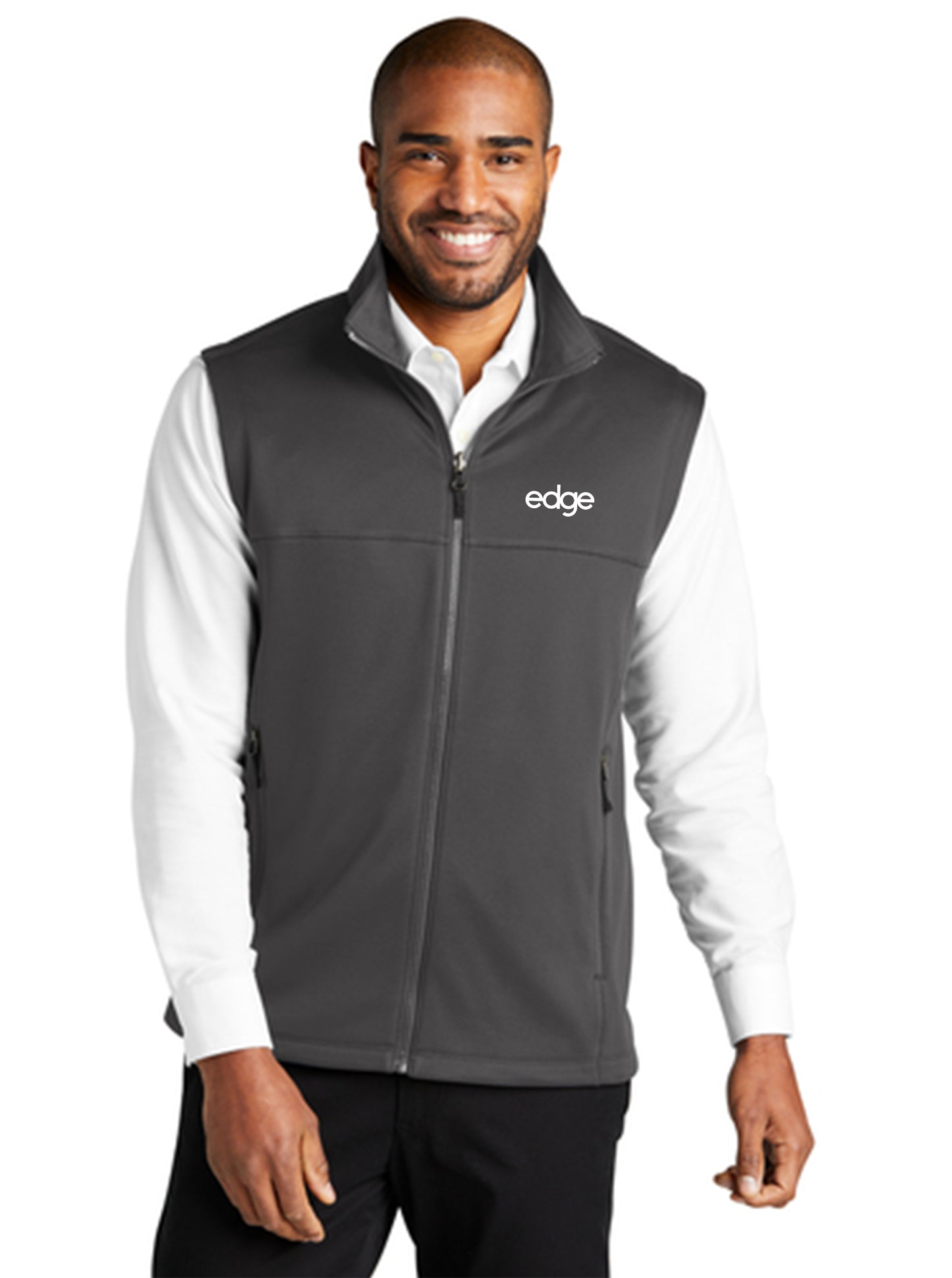 edge - Smooth Fleece Graphite Vest - Mens