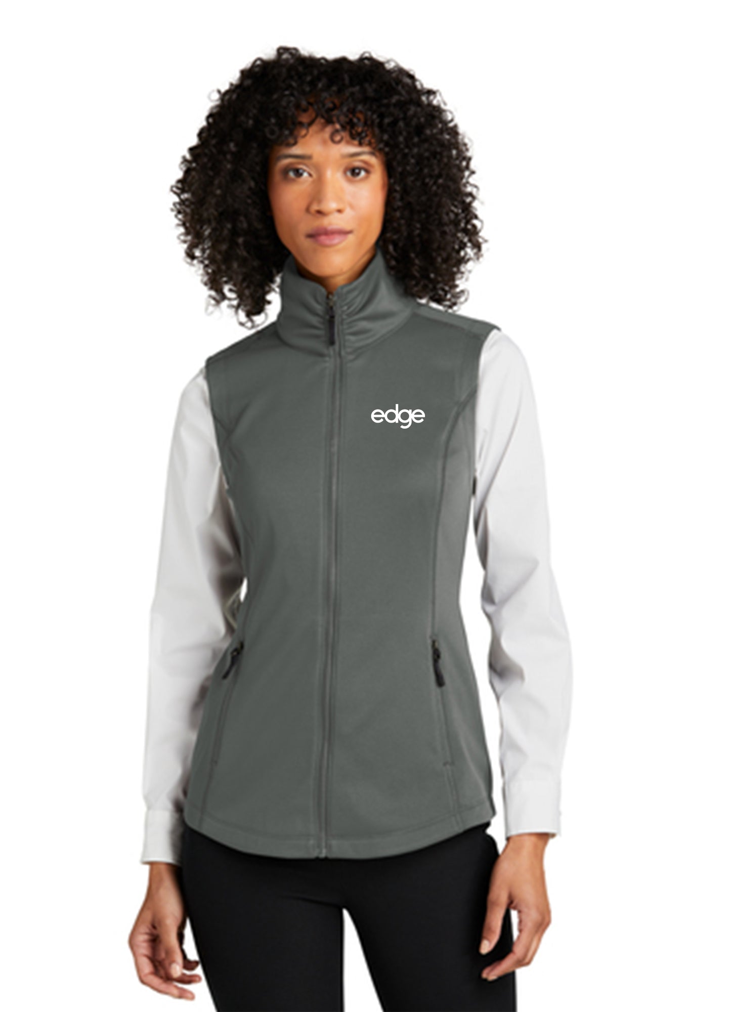 edge - Smooth Fleece Graphite Vest - Ladies