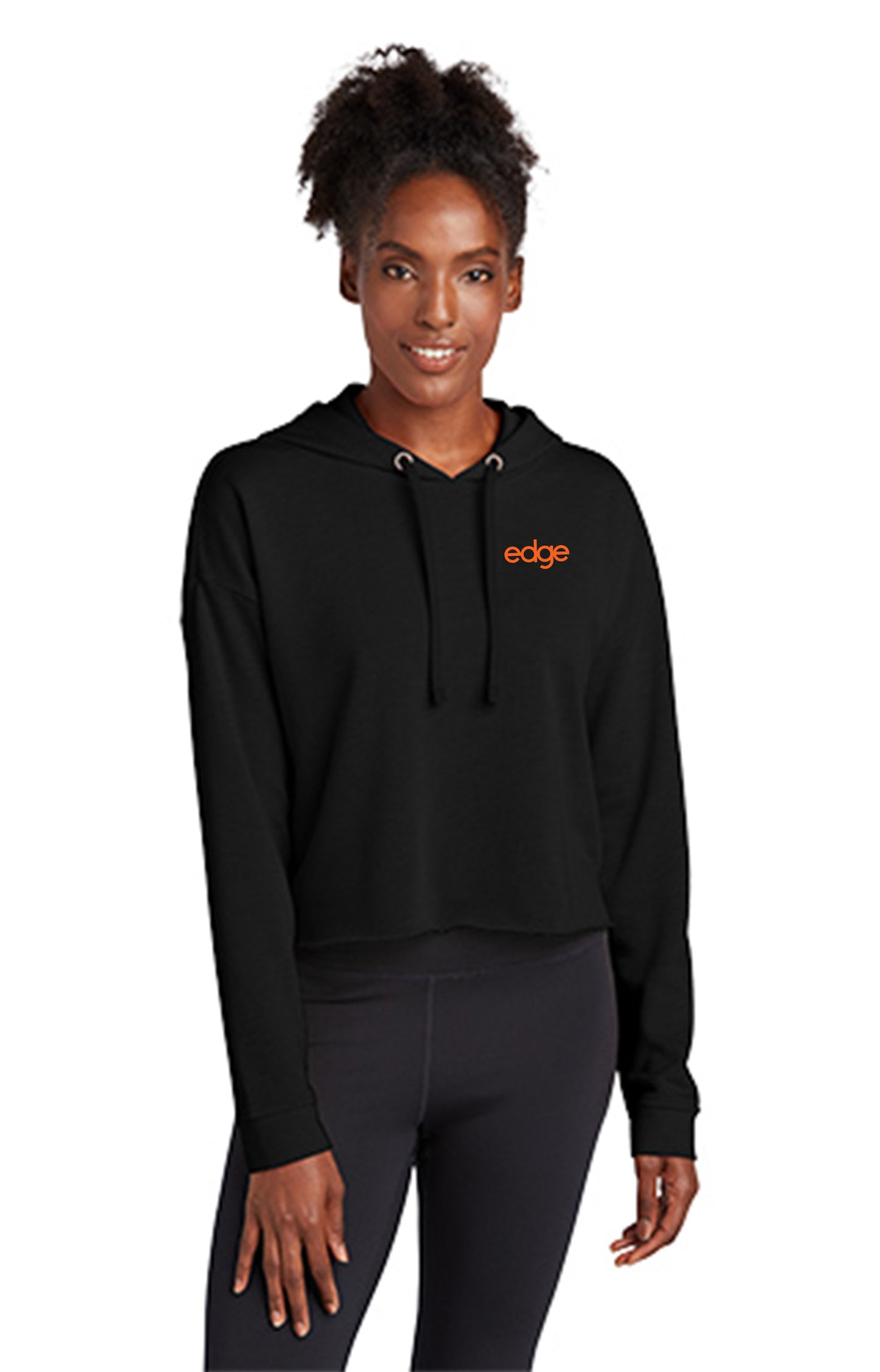 edge - Sport-Tek ® Ladies PosiCharge ® Tri-Blend Wicking Fleece Crop Hooded Pullover