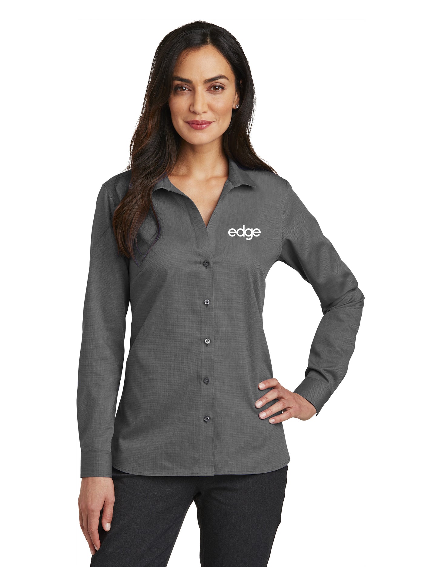 edge - Port Authority® Ladies Long Sleeve SuperPro React ™
