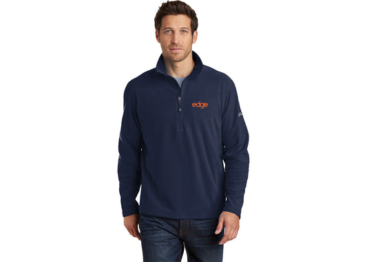 edge - Eddie Bauer®1/2-Zip Microfleece Jacket in Navy w/ Orange