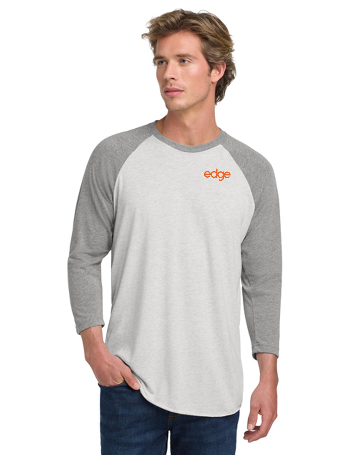 edge - Next Level Apparel® Adult Tri-Blend 3/4-Sleeve Raglan Tee